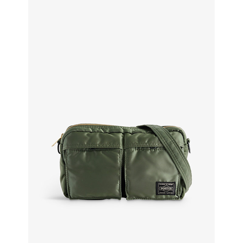 Porter-yoshida & Co Tanker Woven Shoulder Bag In Sage Green