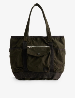 Porter-yoshida & Co Crag Cotton Tote Bag In Orange