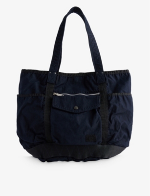 Porter-yoshida & Co Crag Cotton Tote Bag In Metallic