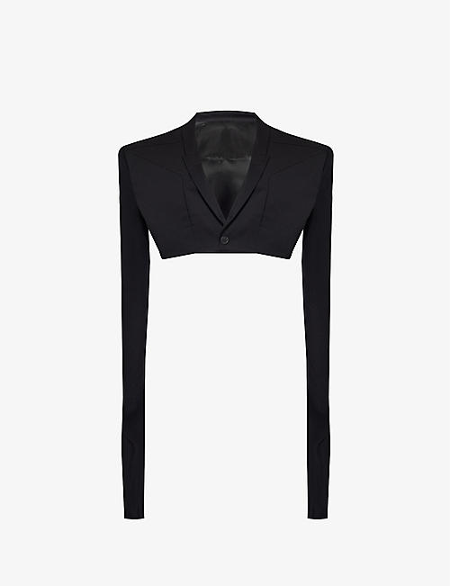 RICK OWENS: Cobra cropped regular-fit stretch-cotton jacket