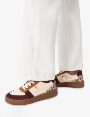 ALLSAINTS: Vix Leather and Suede Low-Top Trainers