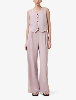 ALLSAINTS: Aleida V-neck sleeveless stretch-woven waistcoat