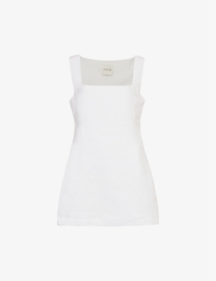 Shop Posse Women's Ivory Alice Square-neck Linen Mini Dress