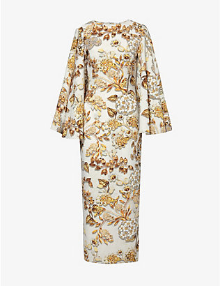 MARY KATRANTZOU: Cambon floral-print stretch-woven maxi dress