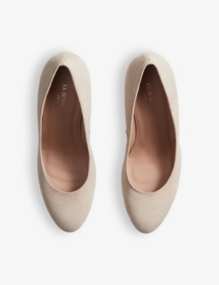 Lk Bennett Womens Bei-trench Winola Block-heel Suede Court Shoes In Bei-trench