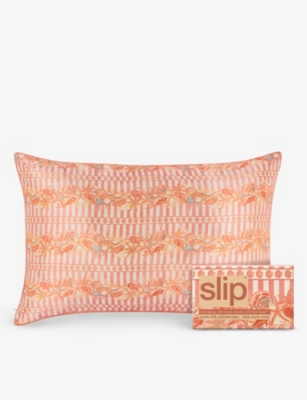 Slip Queen Zippered Silk Pillow 51cm X 76cm In Orange