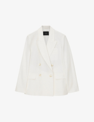 Joseph Double-breasted Blazer In Ivory