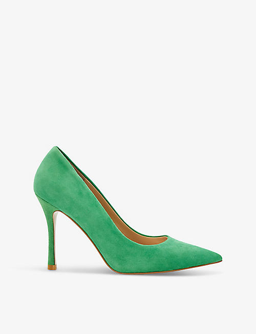 DUNE: Atlanta pointed-toe suede courts