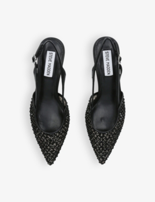 Steve madden black studded heels on sale