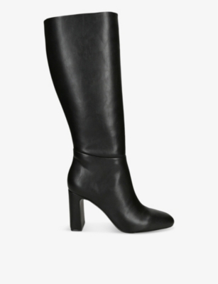 STEVE MADDEN Speedway block heel leather knee high boots Selfridges