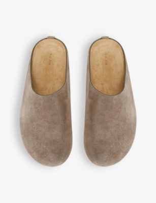 Shop The Row Women's Mid Brown Hugo Slip-on Suede Clogs