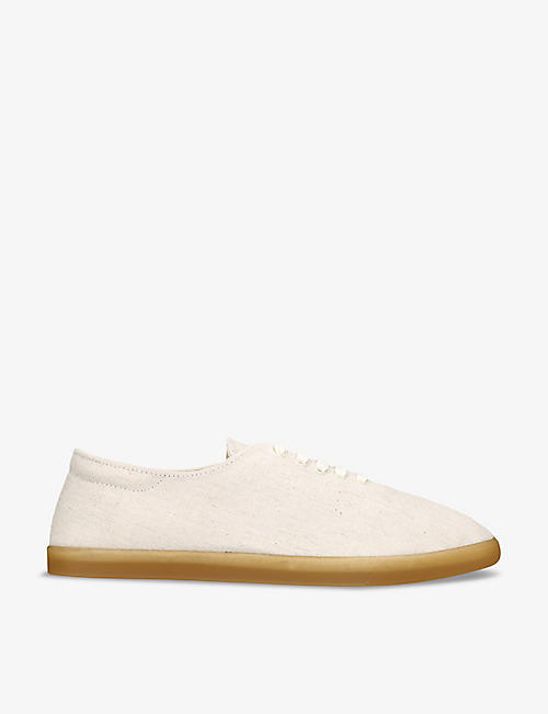 THE ROW: Sam round-toe canvas low-top trainers