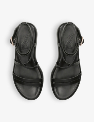 Shop Ancient Greek Sandals Women's Black Aristea Platform Leather Sandals