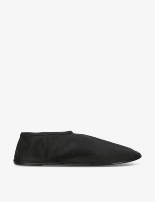 The Row Womens Black Sock Slip-on Mesh Shoes