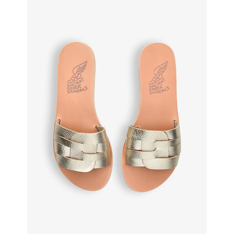 Shop Ancient Greek Sandals Womens Gold Filenada Leather Sandals
