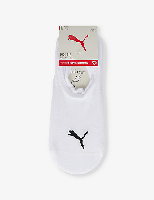 PUMA: Branded high-cut pack of two cotton-blend socks
