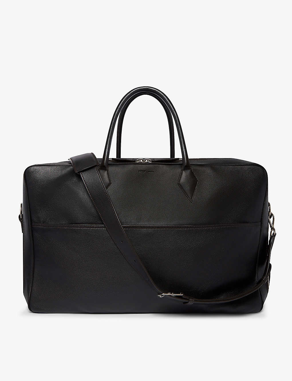Metier Closer Overnighter Leather Briefcase In Black