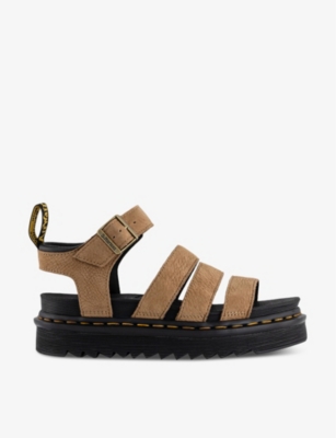 DR. MARTENS: Blaire multi-strap flat suede sandals