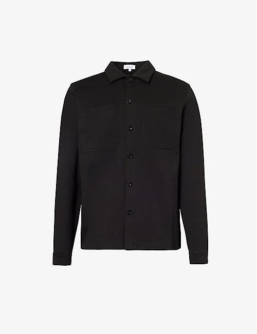 ARNE: Patch-pocket buttoned-cuff regular-fit cotton-blend overshirt