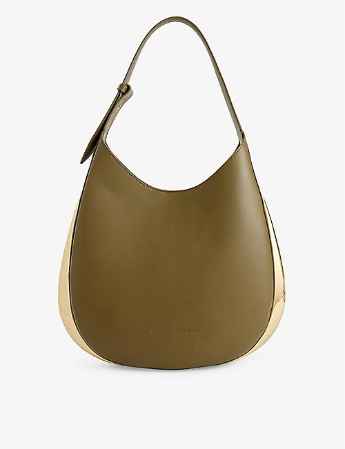 BENEDETTA BRUZZICHES: Amalia metallic-panel leather hobo bag