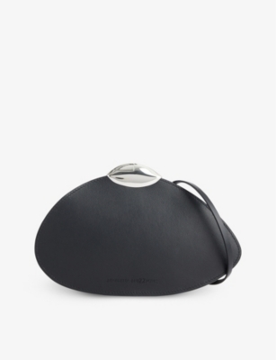 Benedetta Bruzziches Belle De Jour Ariel Leather Clutch Bag In Nero