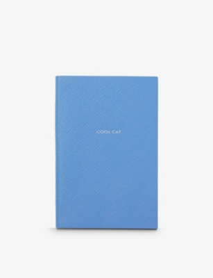 SMYTHSON: Chelsea Cool Cat leather notebook 14cm x 8.5cm