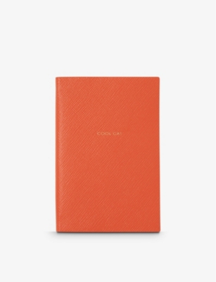 SMYTHSON: Chelsea Cool Cat leather notebook 14cm x 8.5cm