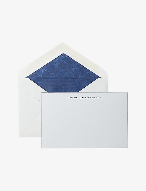 SMYTHSON: Thank You greetings card pack of 10