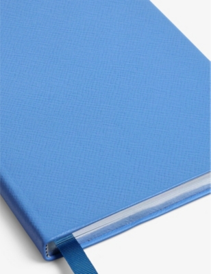 SMYTHSON: Panama Soho leather notebook 14cm x 19cm