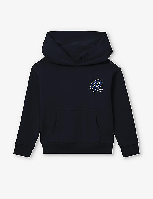 REISS: Cade logo-embroidered cotton hoody 3-13 years