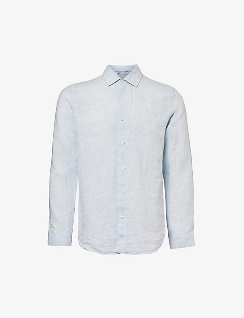 ORLEBAR BROWN: Giles long-sleeve regular-fit linen shirt
