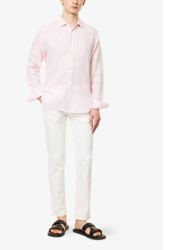 Giles long-sleeve regular-fit linen shirt