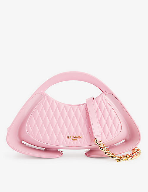 BALMAIN: Jolie Madame medium faux-leather top-handle bag