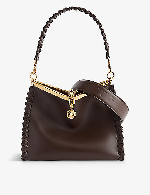 ETRO: Vela braided-strap leather top-handle bag