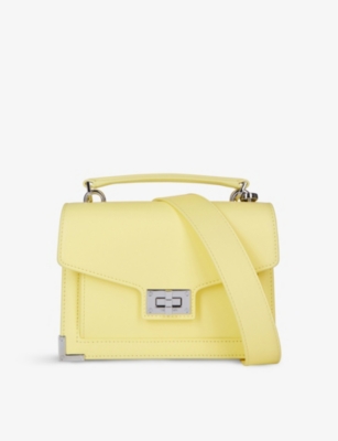 Shop The Kooples Women's Light Yellow Emily Small Leather Shoulder Bag