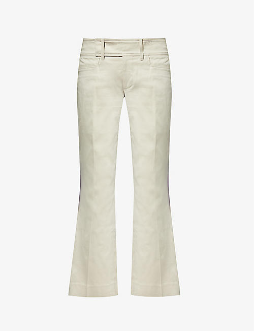 REFORMATION: Vintage Gucci belted flared-leg low-rise jeans