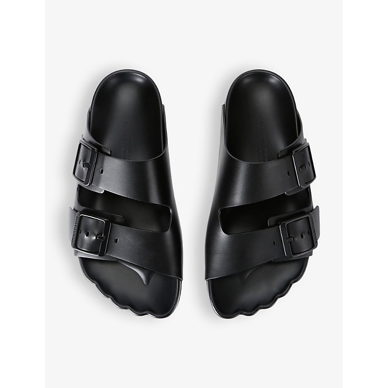 Shop Balenciaga Sunday Leather Sandals In Black