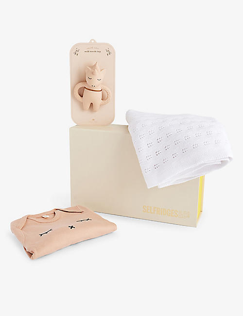 SELFRIDGES: Small Bunny baby hamper 3-6 months – 3 items included