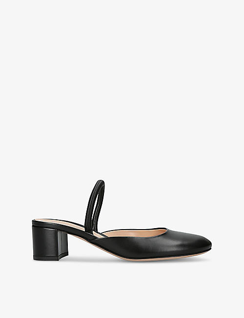 GIANVITO ROSSI: Tivoli leather heeled sandals