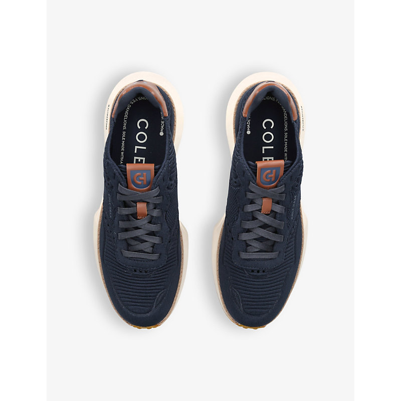 Shop Cole Haan Grandprø Ashland Stitchlite Knitted Low-top Trainers In Navy