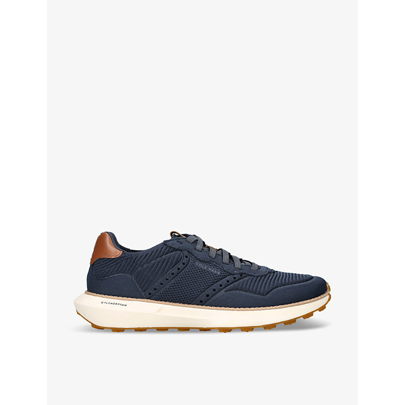 Shop Cole Haan Grandprø Ashland Stitchlite Knitted Low-top Trainers In Navy