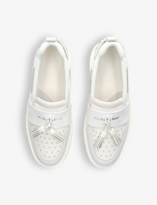 Shop Amiri Men's White/oth Ma Tassel Hybrid Leather Loafers