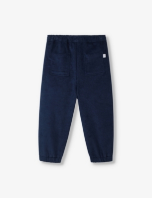 THE LITTLE WHITE COMPANY: Drawstring-waist cord organic-cotton jogging bottoms 18 months-6 years