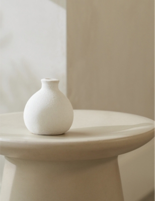 THE WHITE COMPANY: Textured Ceramic Bud Vase 11cm x 10cm