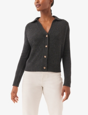 THE WHITE COMPANY: Collared long-sleeve knitted cardigan