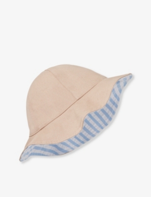 THE LITTLE WHITE COMPANY: Reversible stripe-pattern organic-cotton hat 0-6 years