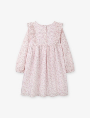 THE LITTLE WHITE COMPANY: Batik Floral-Print Smocked Cotton Dress 0-18 Months