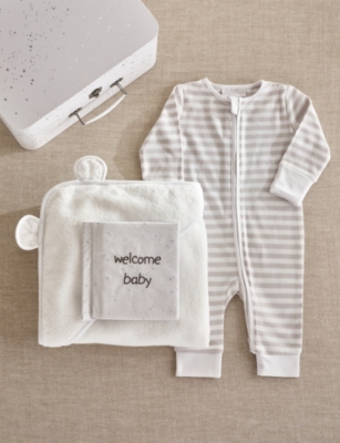 THE LITTLE WHITE COMPANY: Welcome Baby Cotton Gift Set 0-6 Months