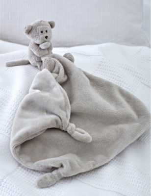 THE LITTLE WHITE COMPANY: Monkey embroidered recycled-polyester comforter 25cm
