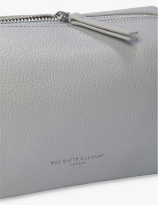 THE WHITE COMPANY: Branded grained-leather make-up bag